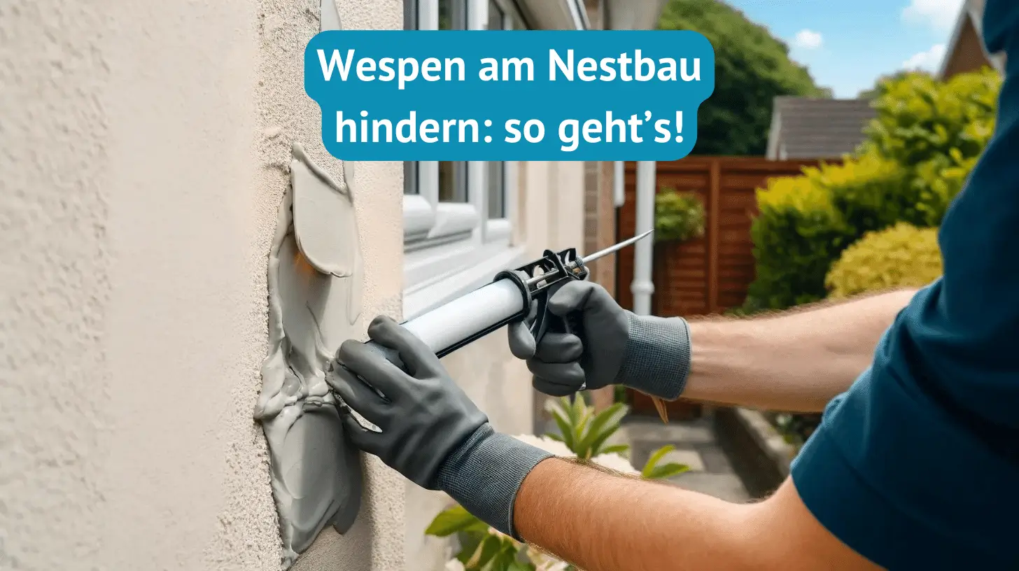 Wespen am Nestbau hindern