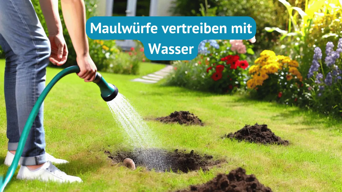 Maulwürfe vertreiben mit Wasser