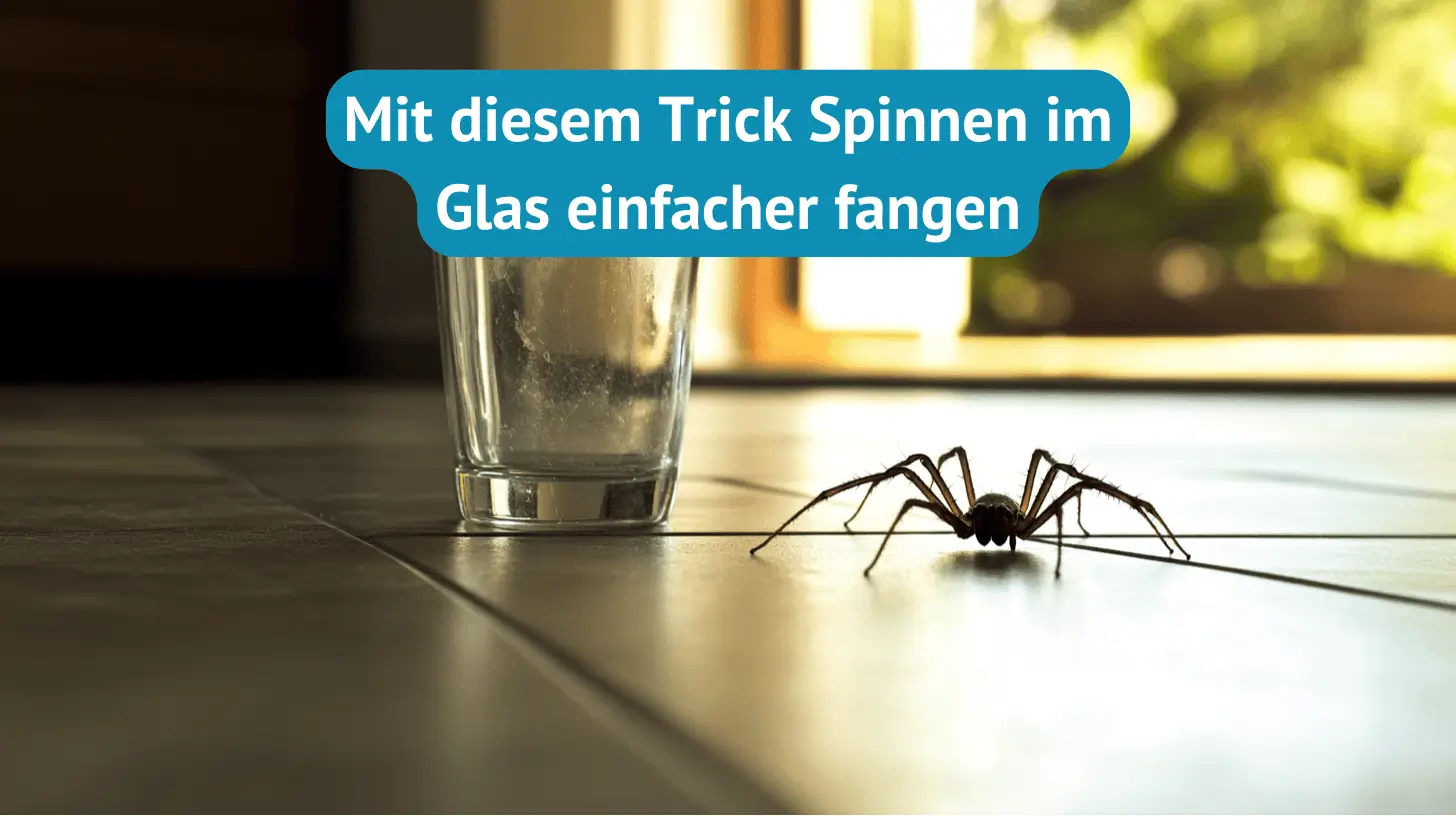 Spinne im Glas fangen